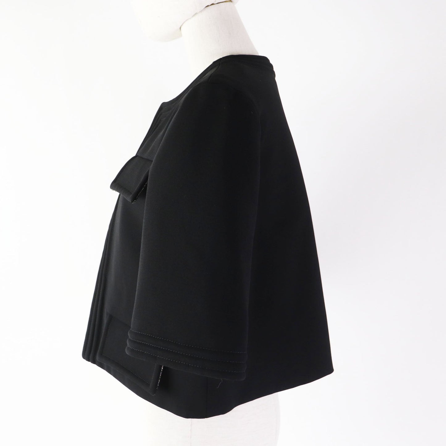 Chanel COCO Mark Plate Collarless Jacket Rayon Jacket