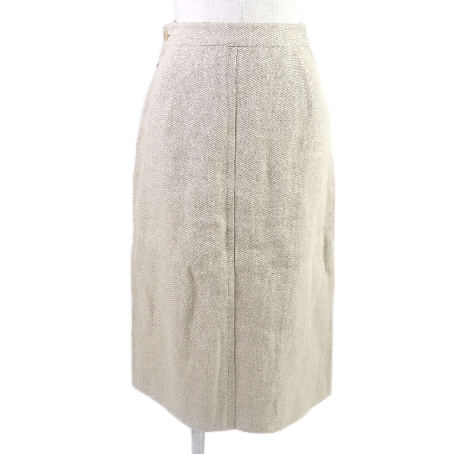 HERMES Tight Skirt Main: 100% linen beige Women 36  d
