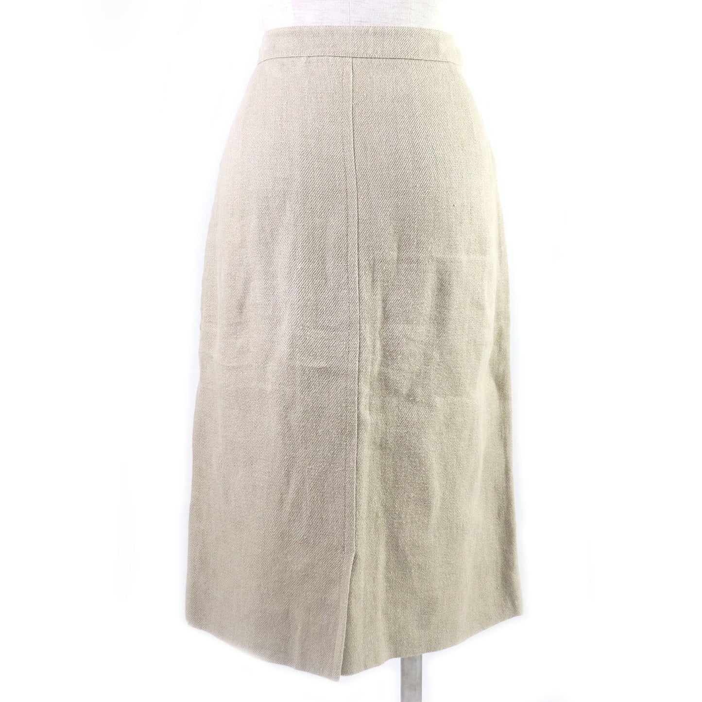 HERMES Tight Skirt Main: 100% linen beige Women 36  d