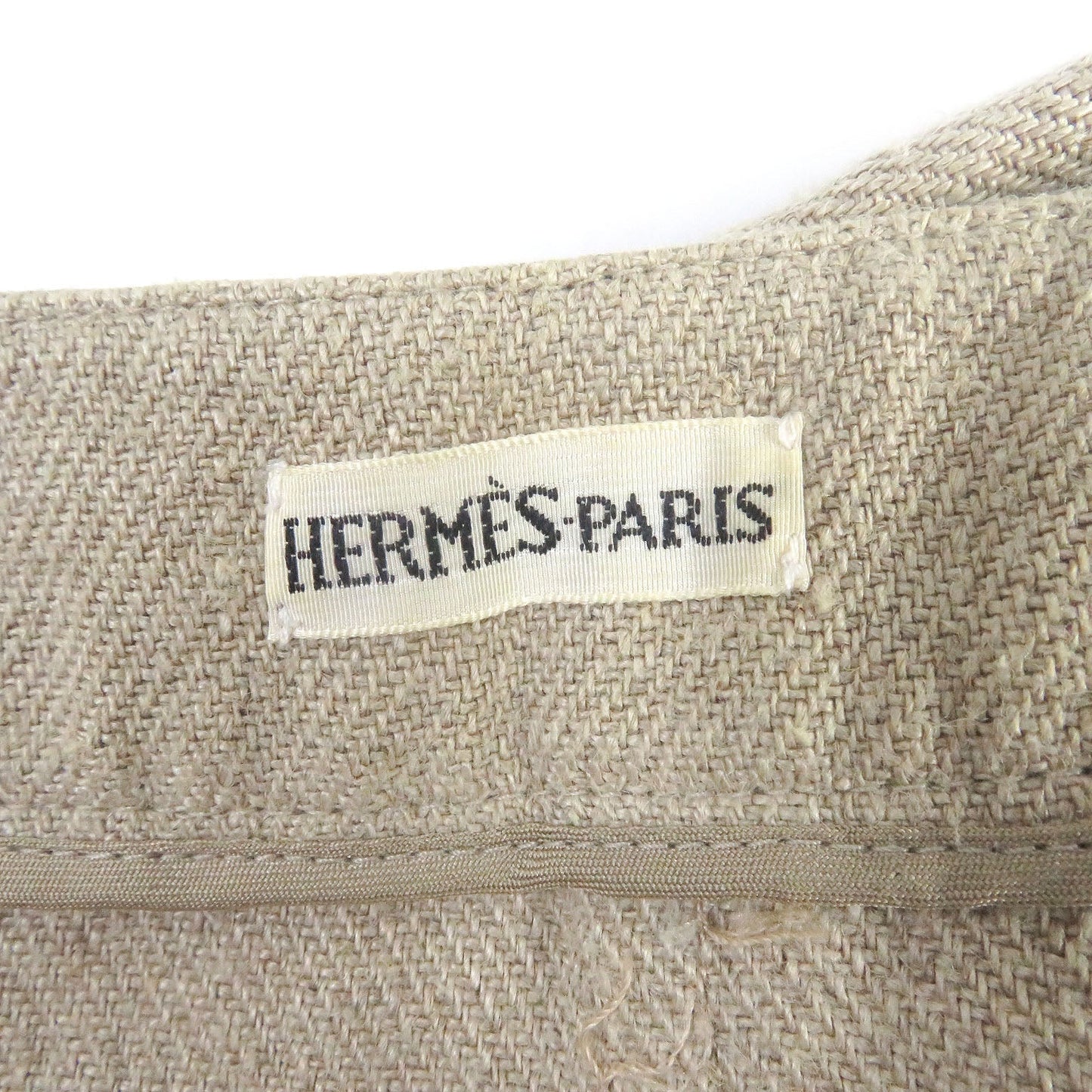HERMES Tight Skirt Main: 100% linen beige Women 36  d