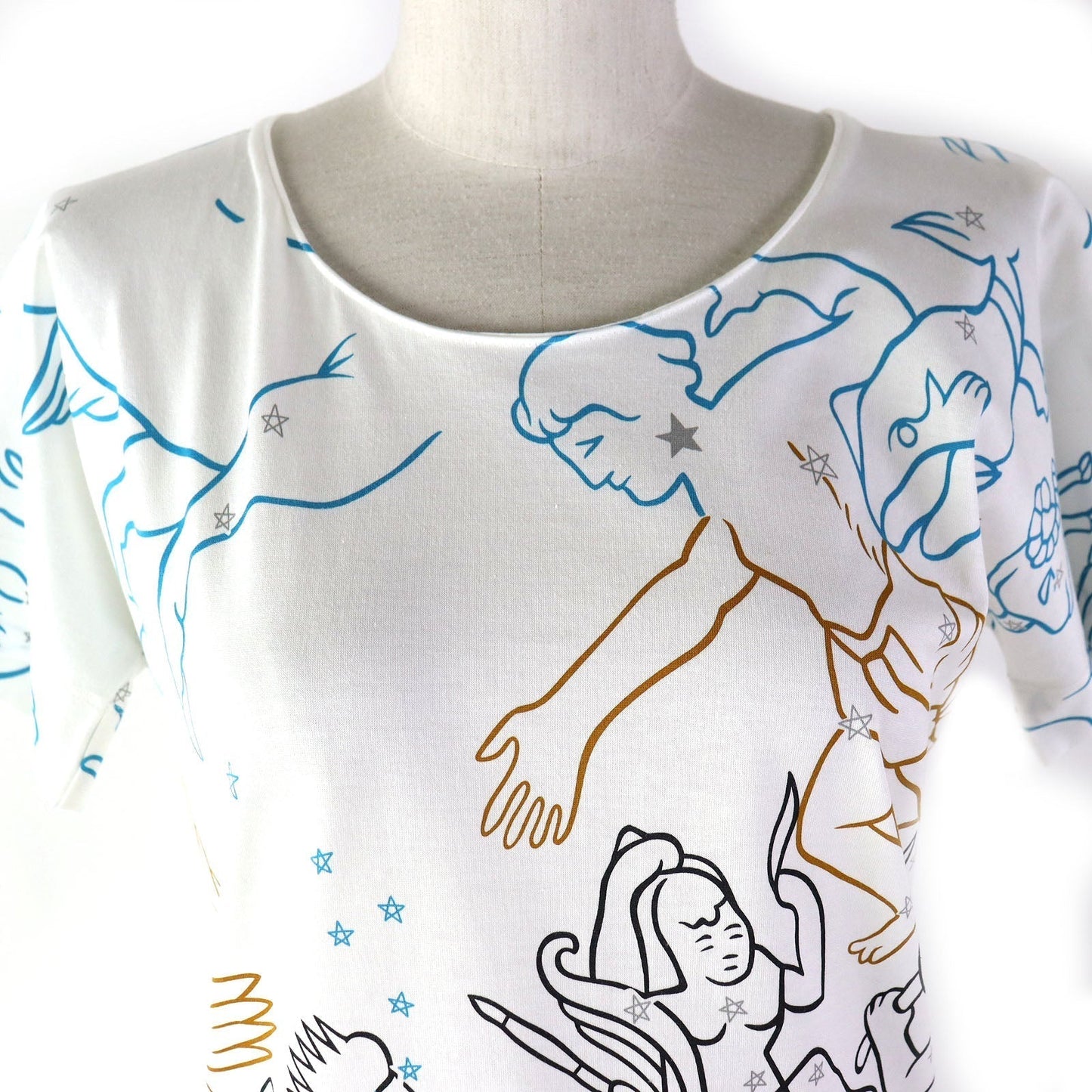 HERMES Short sleeve T-shirt cotton White multicolor 34