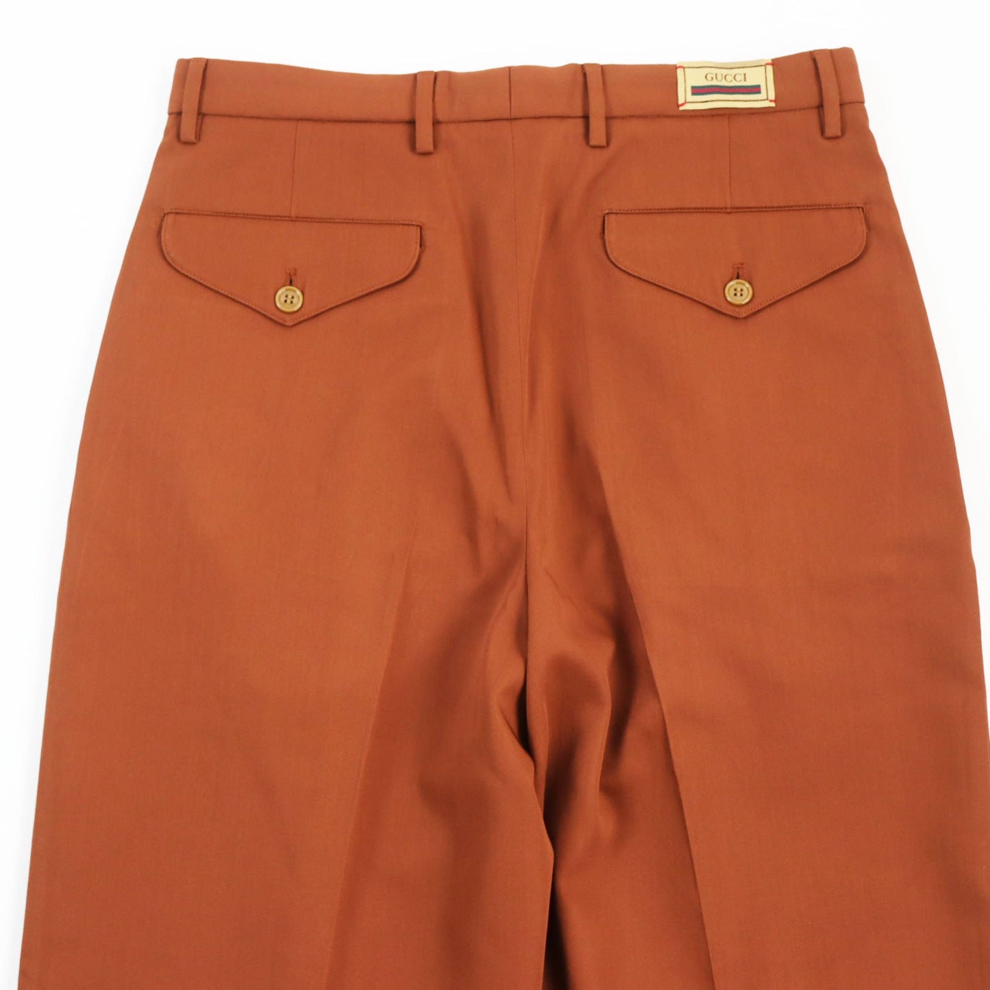 GUCCI slacks 690474 Main: 100% wool, part: 84% polyester, part: 16% metal fiber Brown Gucci label tro rs mens 44