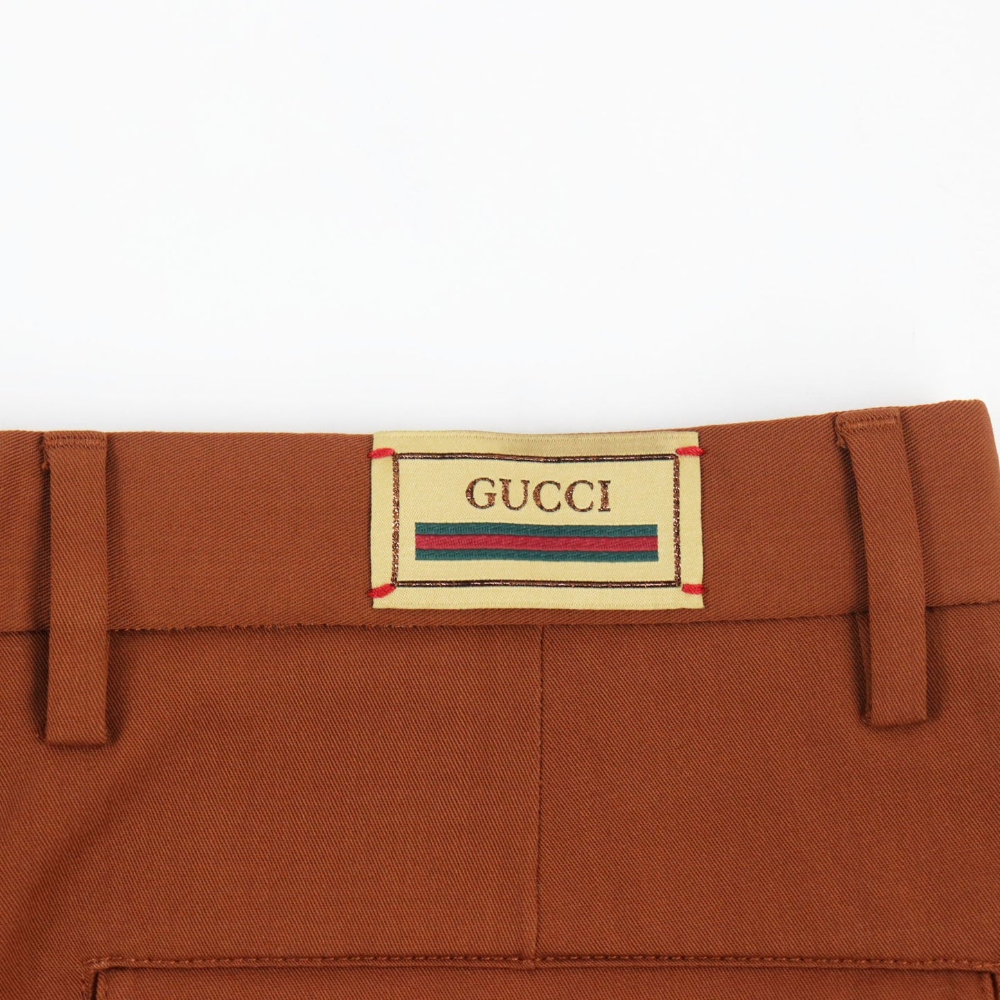 GUCCI slacks 690474 Main: 100% wool, part: 84% polyester, part: 16% metal fiber Brown Gucci label tro rs mens 44