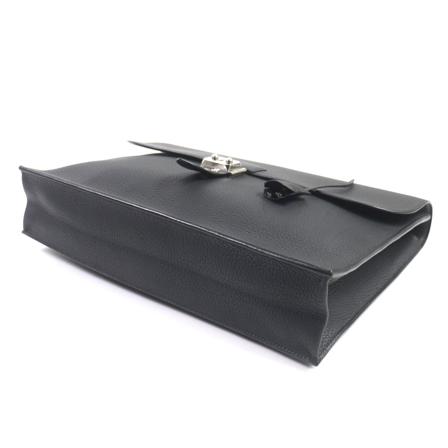 HERMES Briefcase Togo black Sac Adepeche 38 mens  d
