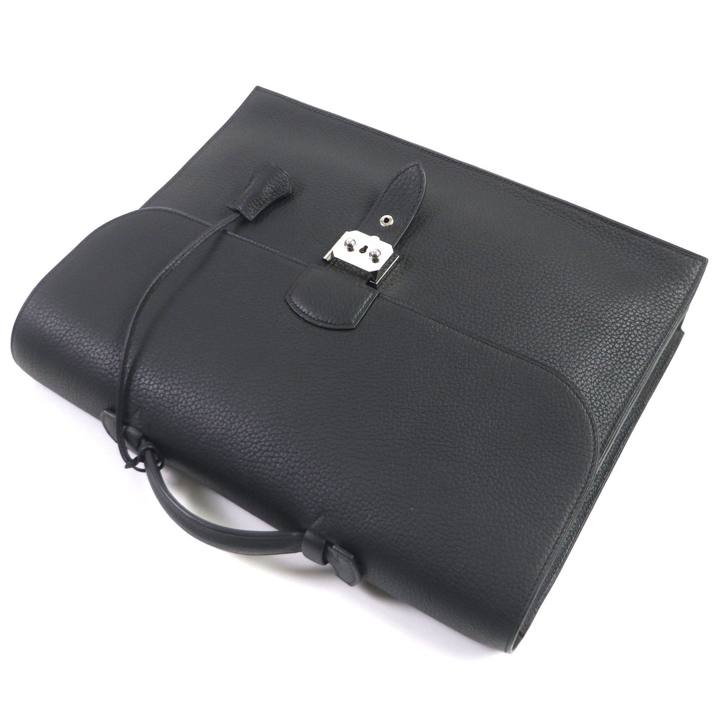 HERMES Briefcase Togo black Sac Adepeche 38 mens  d
