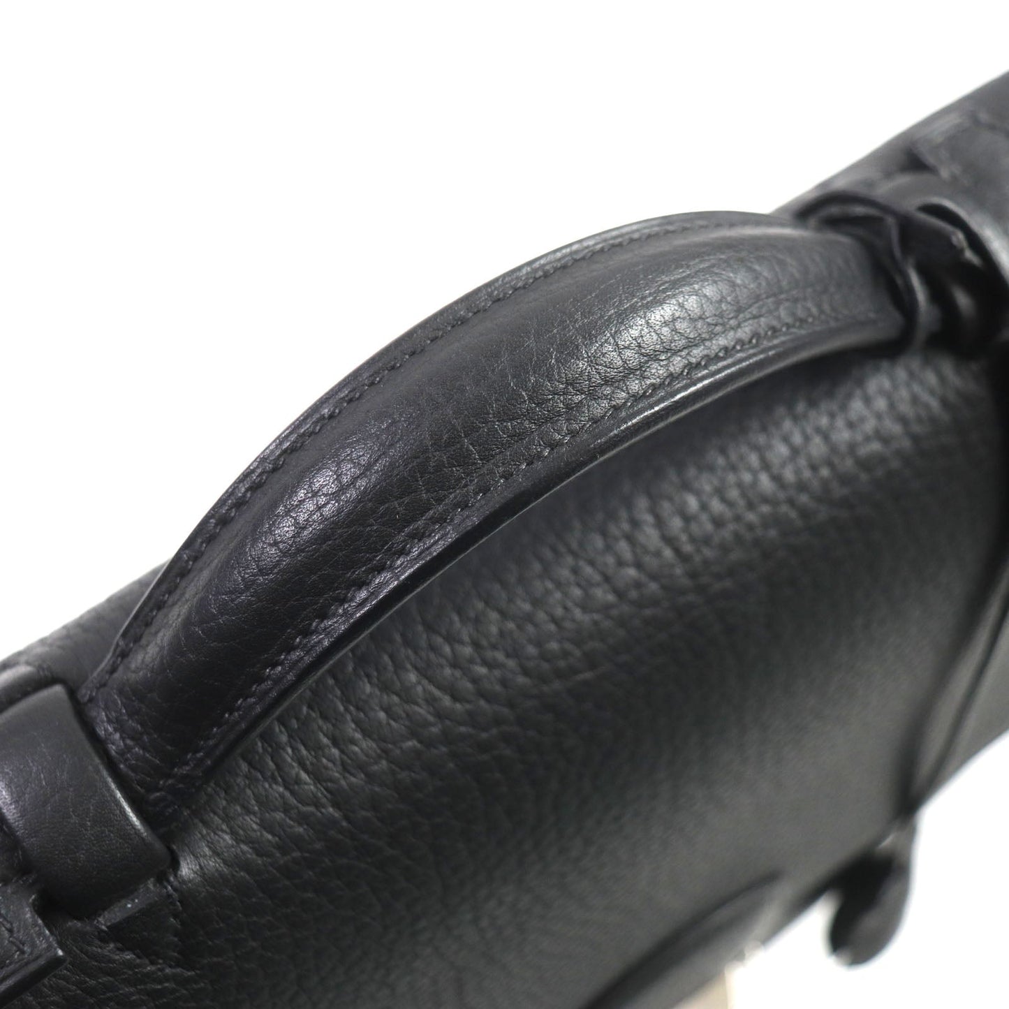 HERMES Briefcase Togo black Sac Adepeche 38 mens  d