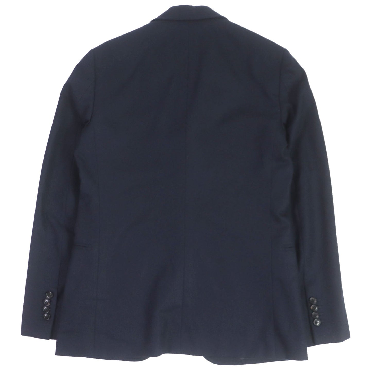 HERMES tailored jacket Outer: 100% wool, Lining: 100% cupra, Part: 100% cotton, Part: Lamb leather Navy mens 44  d