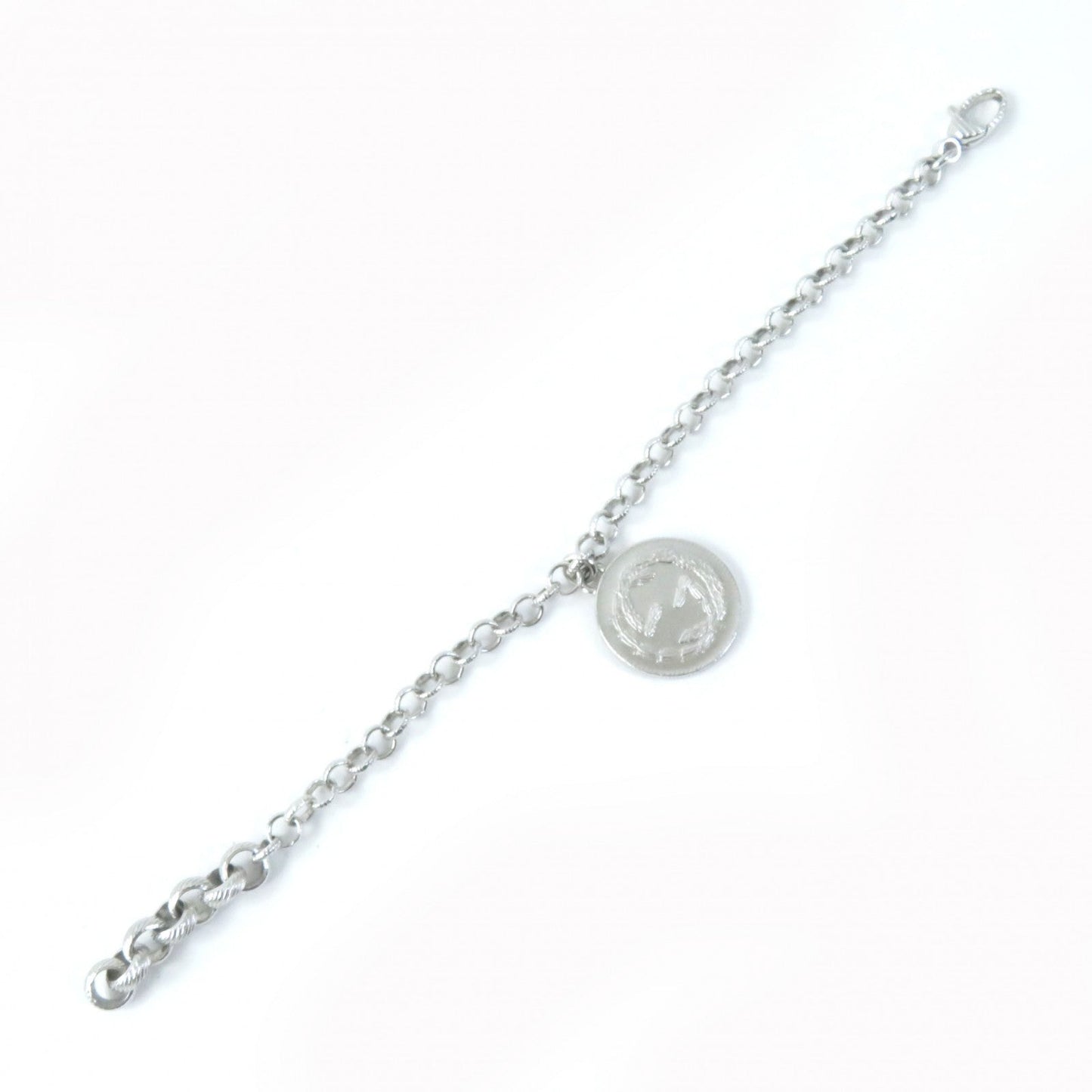 GUCCI bracelet 433499 Main�FAG925 Silver Interlocking G BEE Coin Women 18