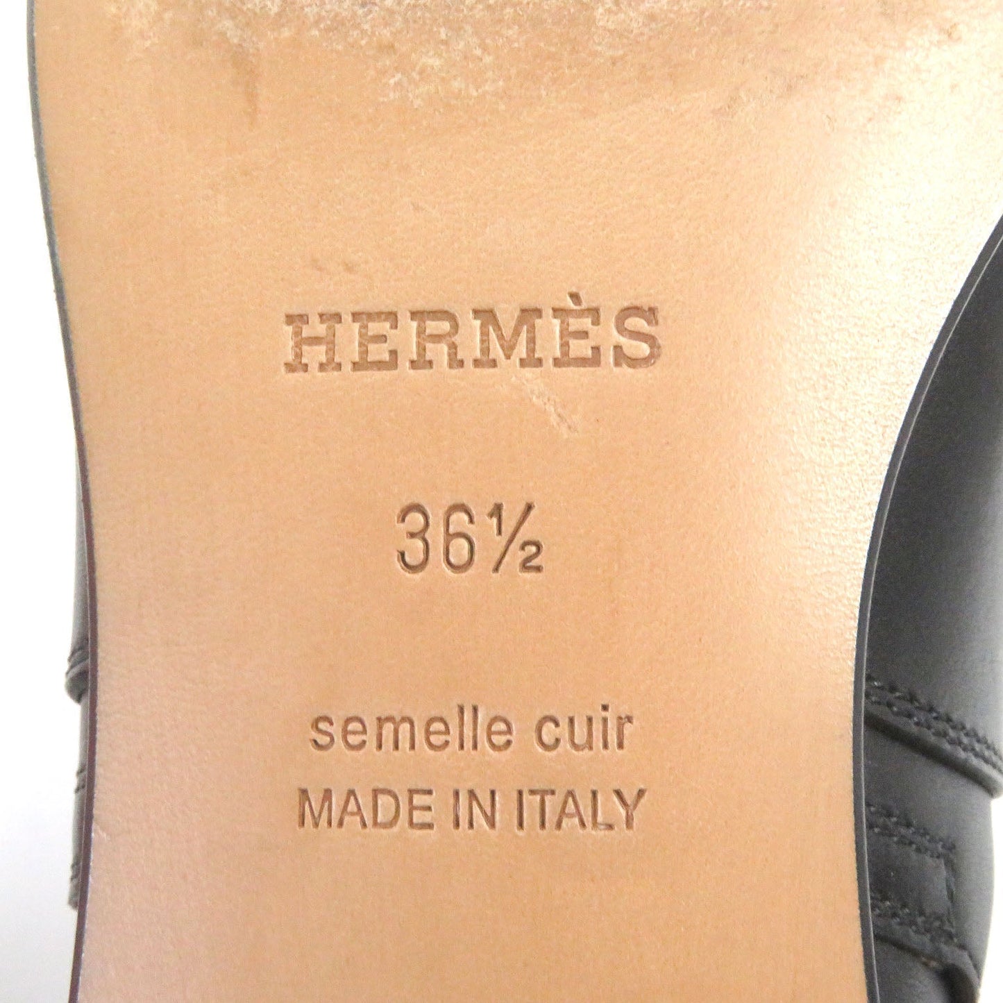 HERMES short boots H162133Z Main: Leather black Neo Women 36.5  d