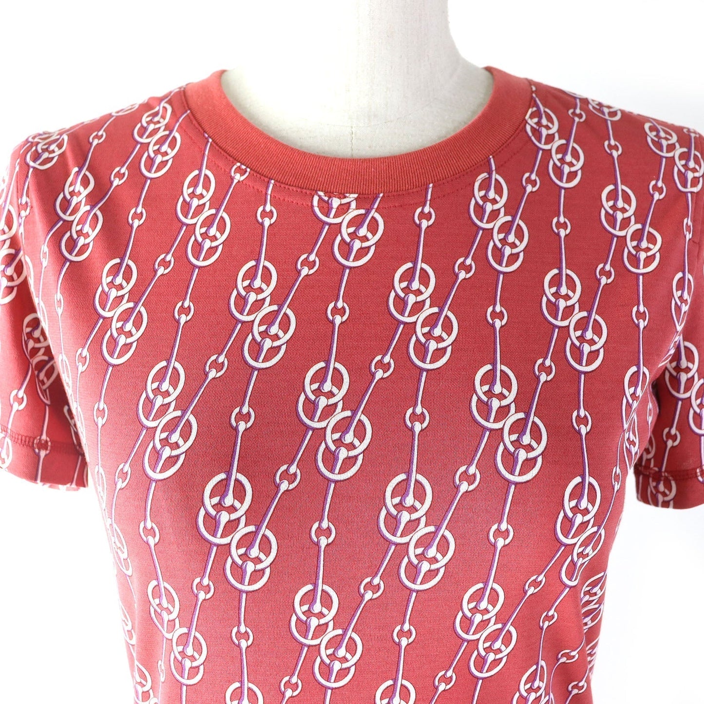 HERMES Short sleeve T-shirt cotton Red type 34