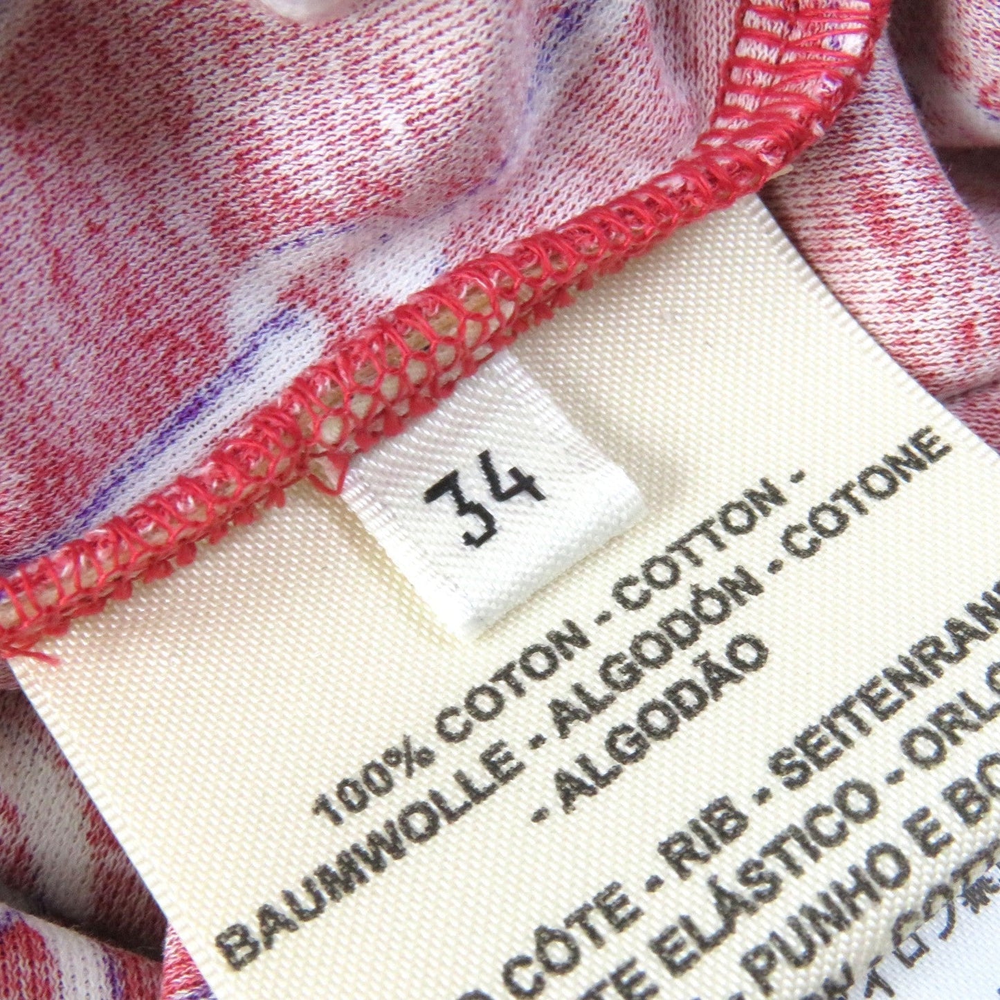 HERMES Short sleeve T-shirt cotton Red type 34