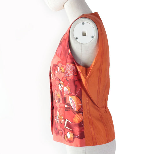 HERMES Best Main: 100% silk, Main: 100% acetate, Lining: 100% acetate Orange type CONCERTO Concerto Women 38  d