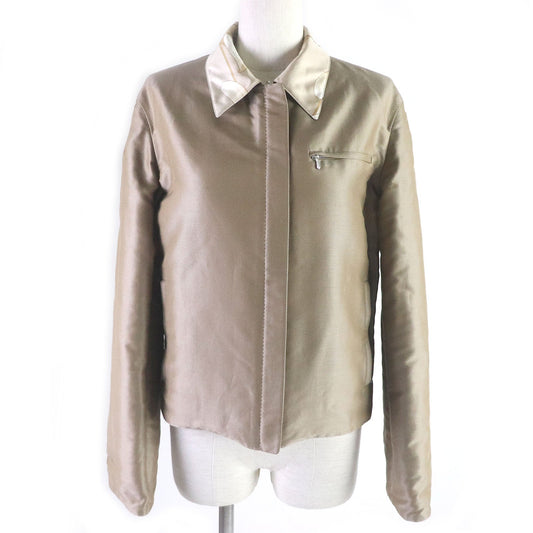 HERMES Blouson silk beige