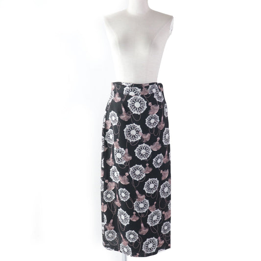 HERMES Wrap skirt 2E0312D2 silk multicolor liquetis Aquarelle 36