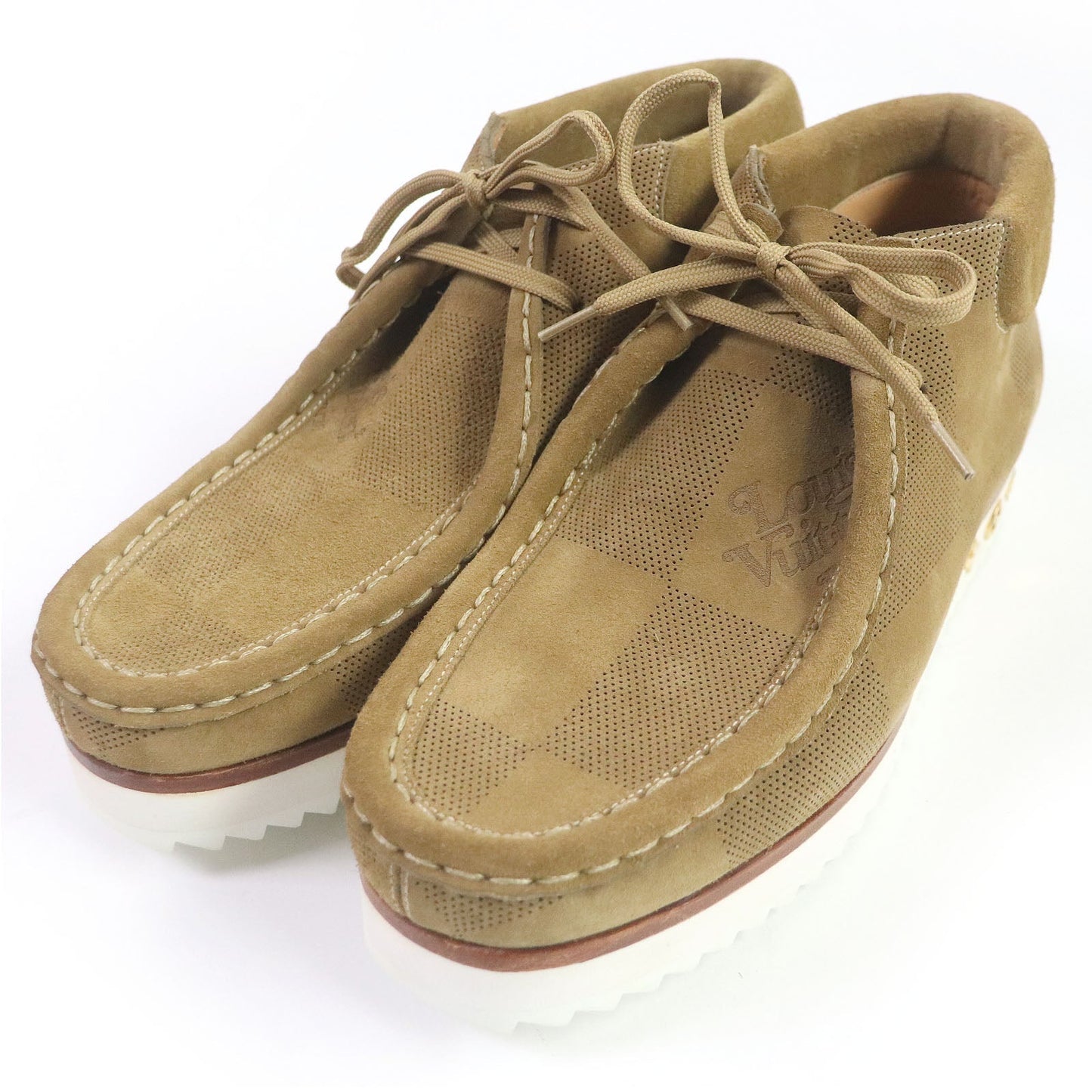 LOUIS VUITTON Ankle boots Main: Suede beige LV Mod Line mens 8  d