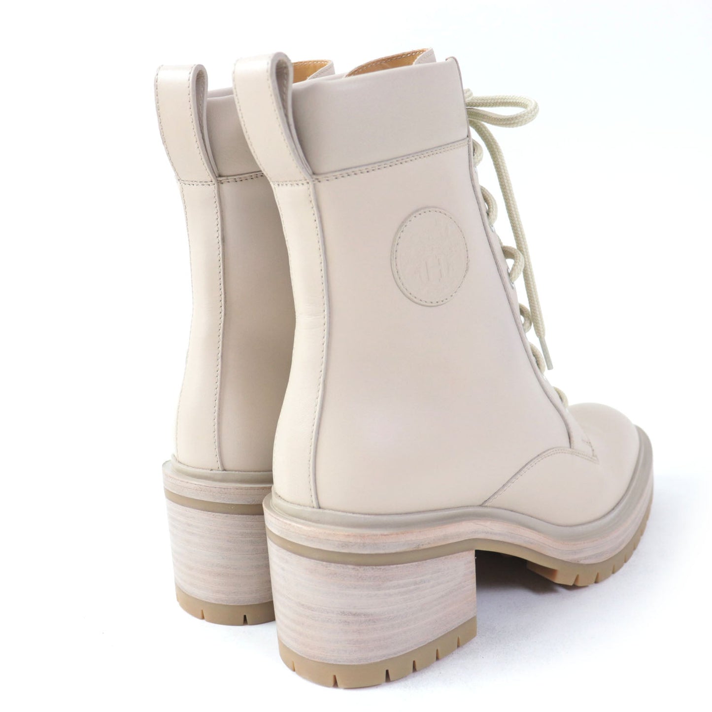 HERMES Ankle boots Main: Leather pink beige Women 37  d