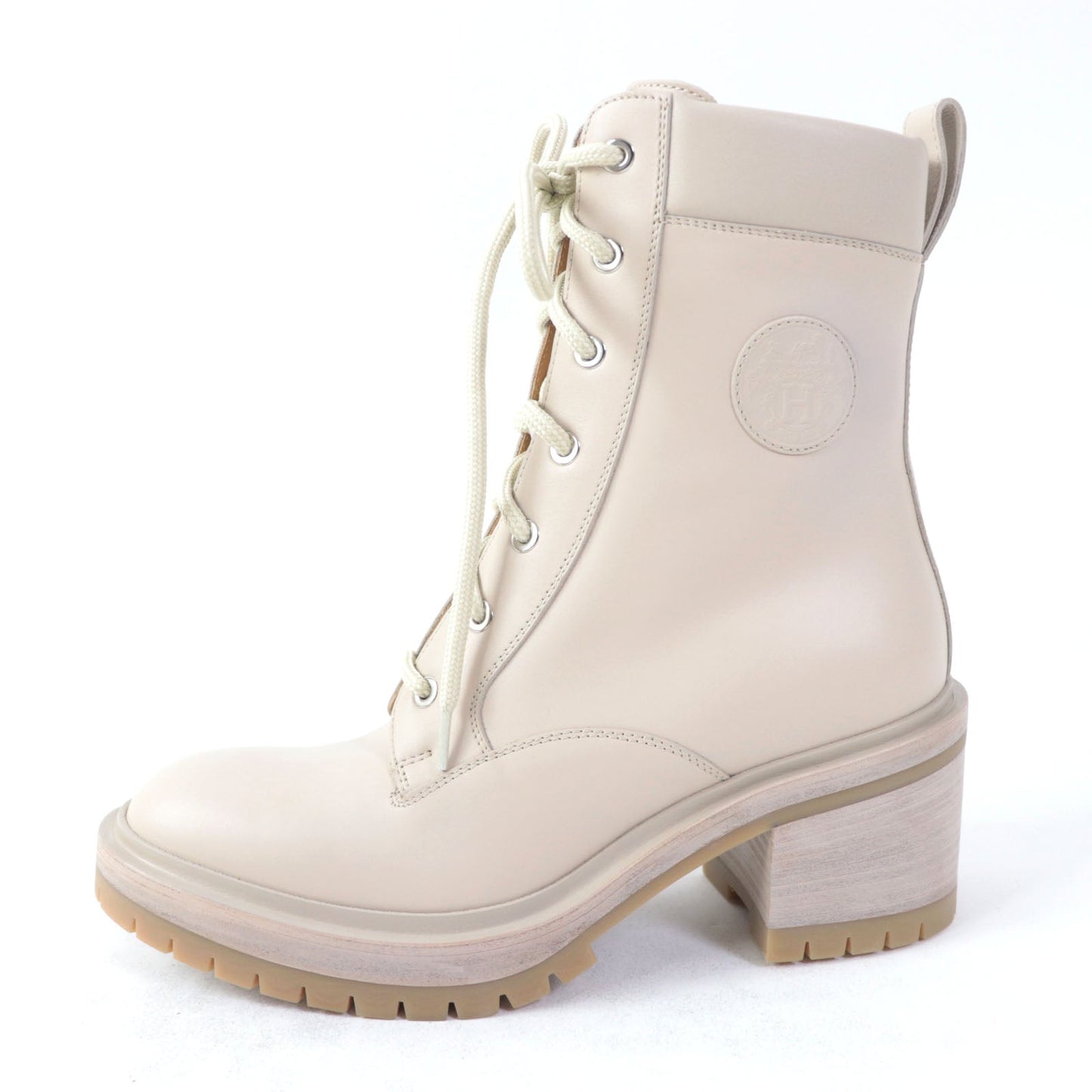 HERMES Ankle boots Main: Leather pink beige Women 37  d
