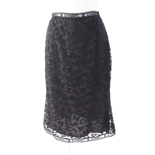 CHANEL Tight Skirt 98A P11845 Outer: 72% cotton, Outer: 28% nylon, Lining: 77% acetate, Lining: 23% polyester black Women 38