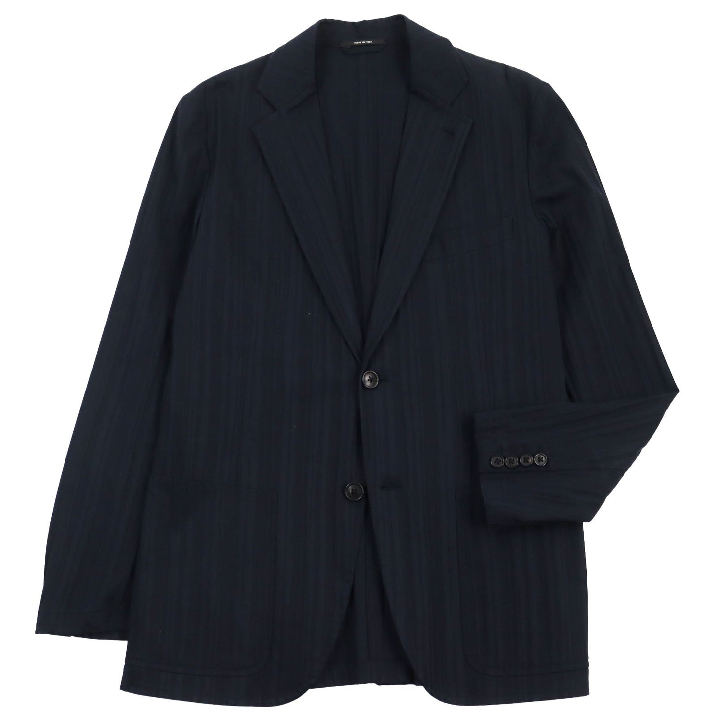 HERMES tailored jacket Main: 97% cotton, Main: 3% polyurethane black mens 46  d