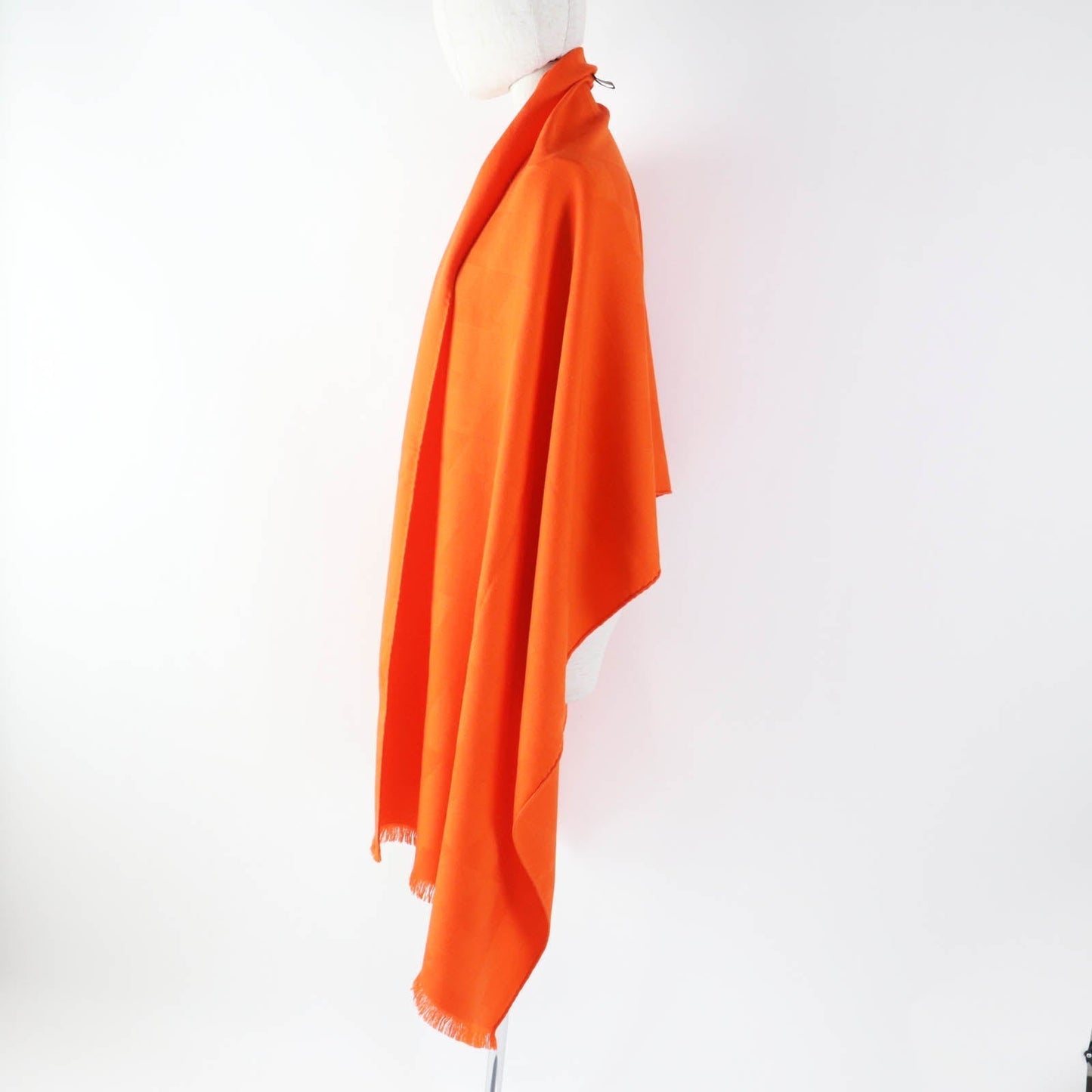 HERMES Stall Main: 85% cashmere, Main: 15% silk Orange Women  d