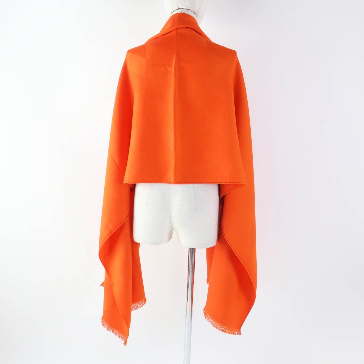 HERMES Stall Main: 85% cashmere, Main: 15% silk Orange Women  d