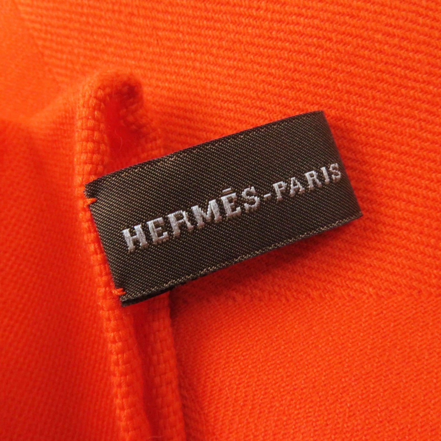 HERMES Stall Main: 85% cashmere, Main: 15% silk Orange Women  d