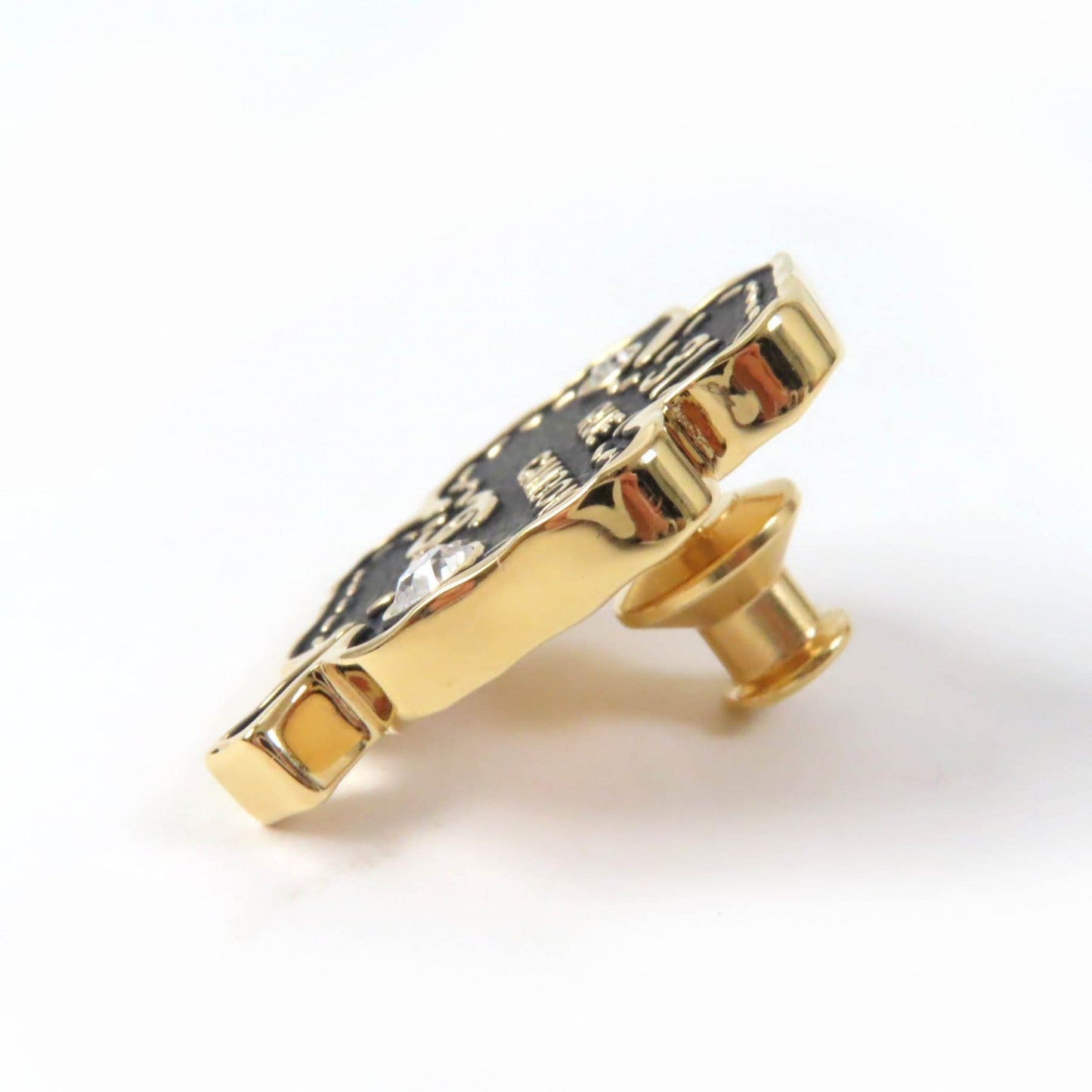 CHANEL Brooch B23S ABA782 Rhinestone Black gold