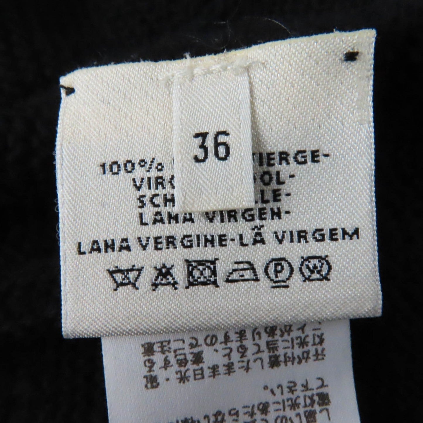 HERMES sweater wool black 36