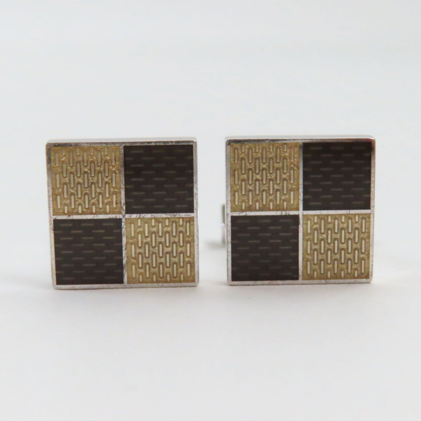 LOUIS VUITTON cuffs Main�FAG925 Silver Brown type Boutong de Manchette mens