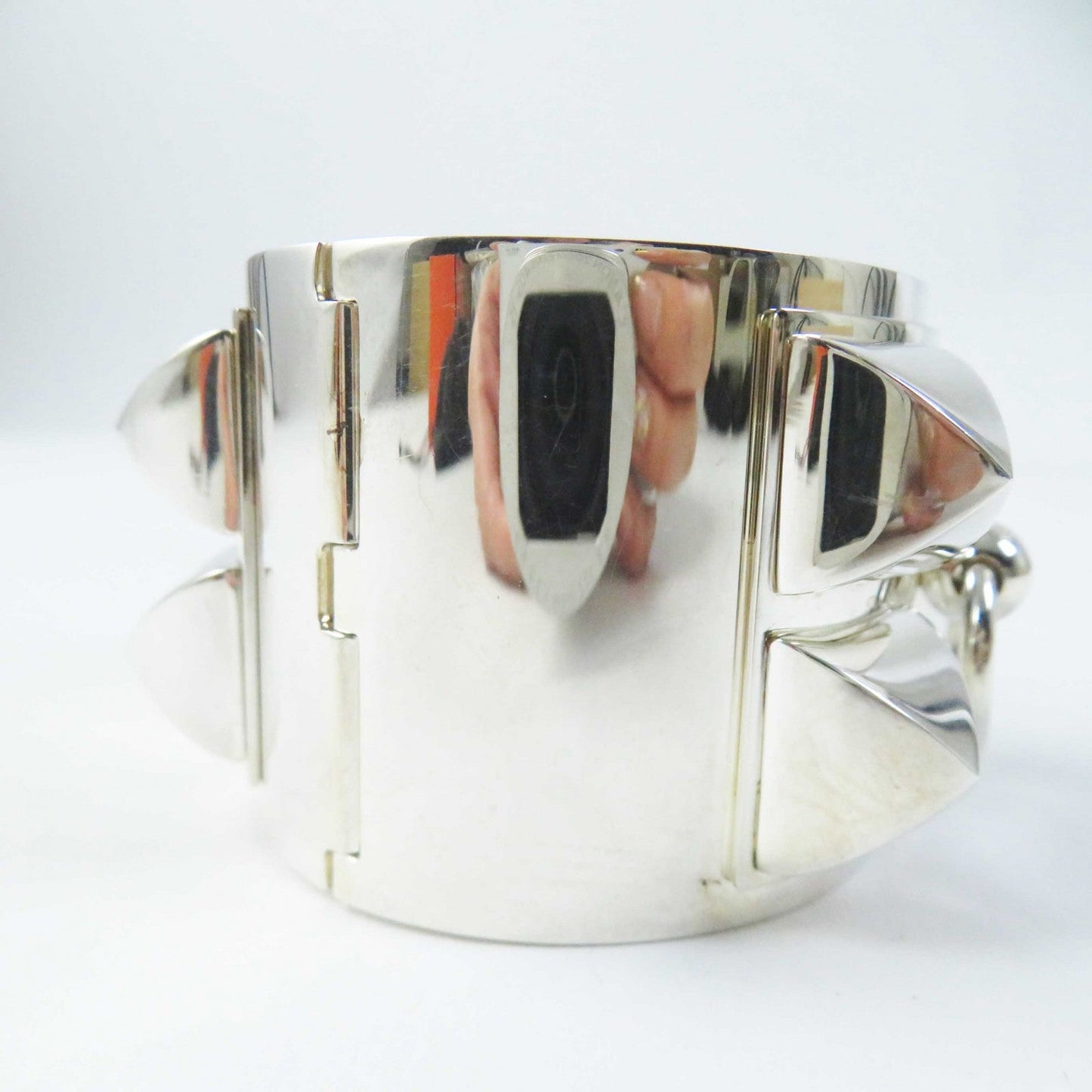 HERMES Bangle Main?FAG925 Silver Women  d