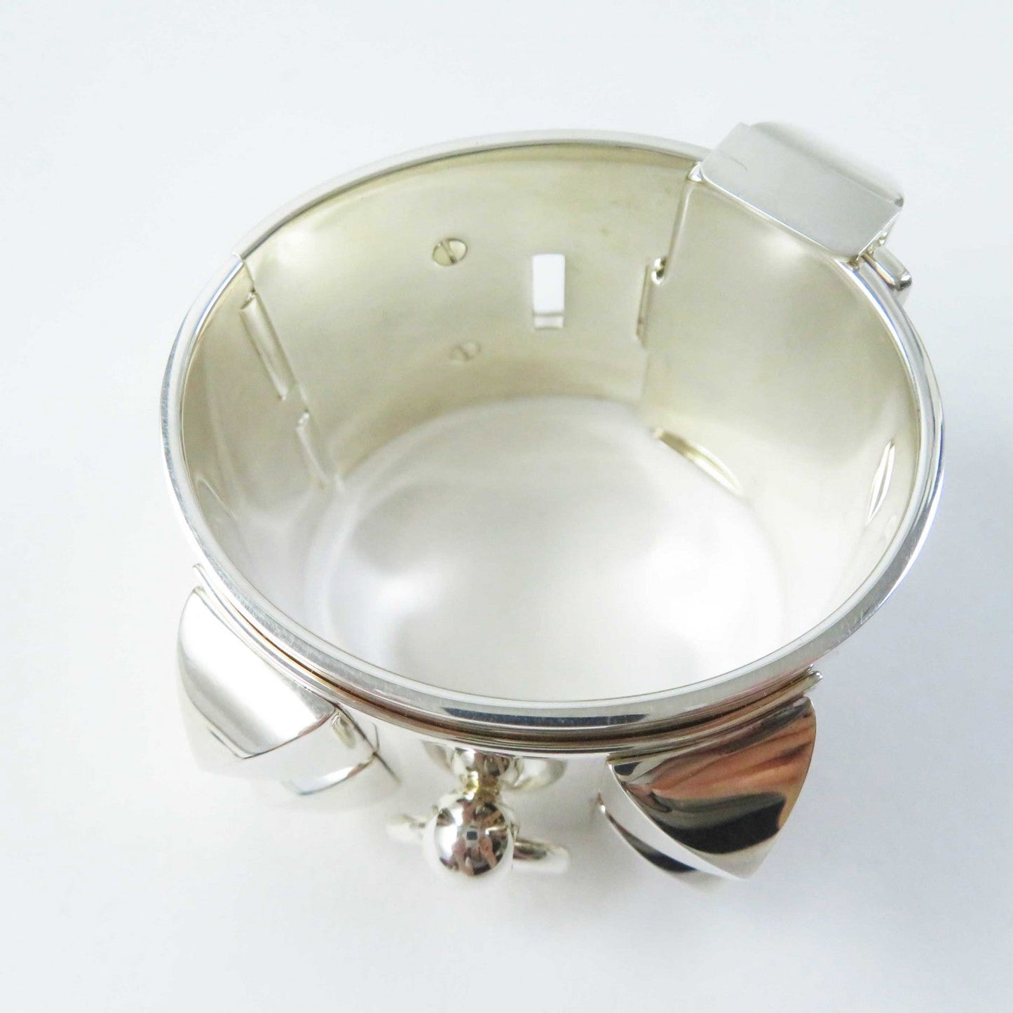 HERMES Bangle Main?FAG925 Silver Women  d