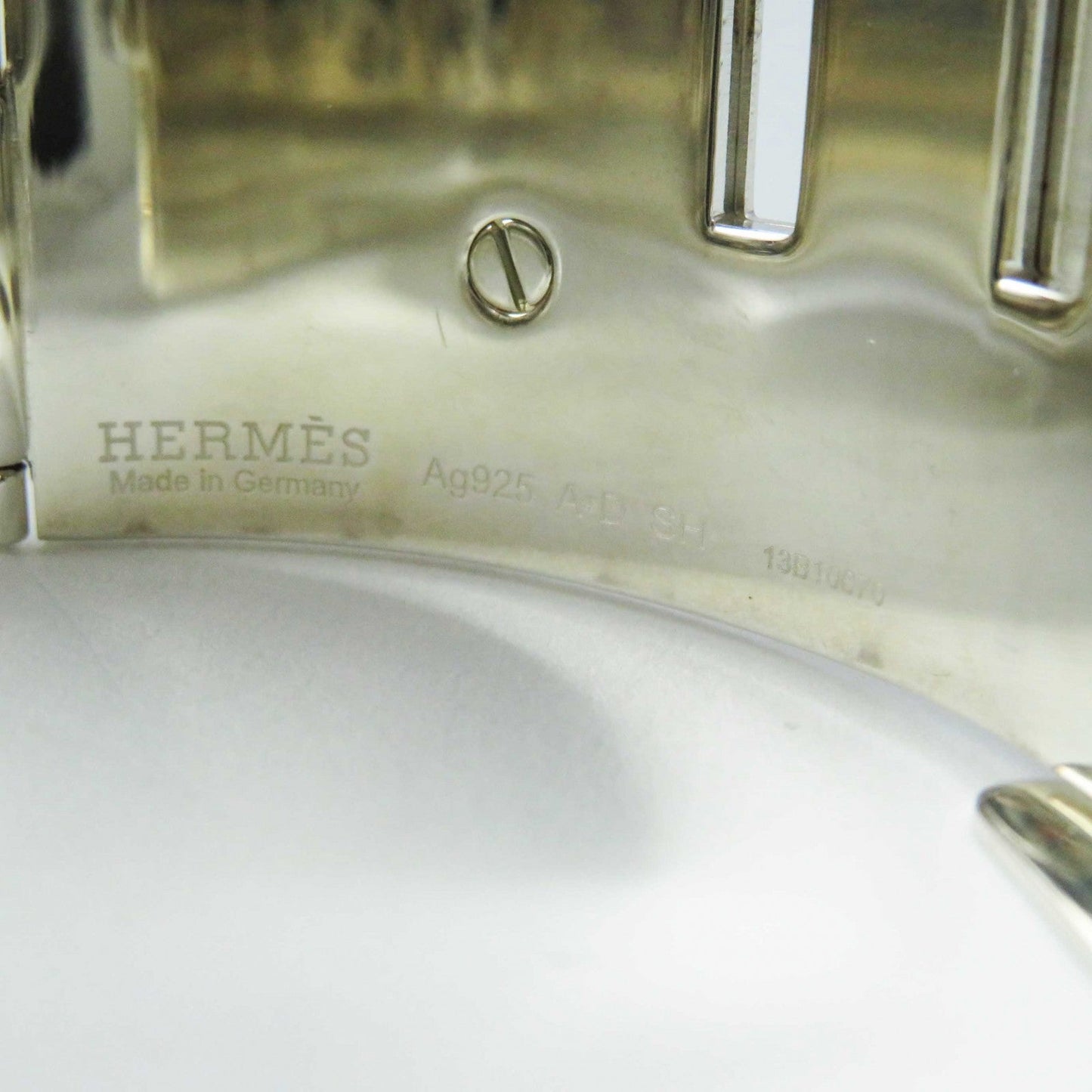 HERMES Bangle Main?FAG925 Silver Women  d