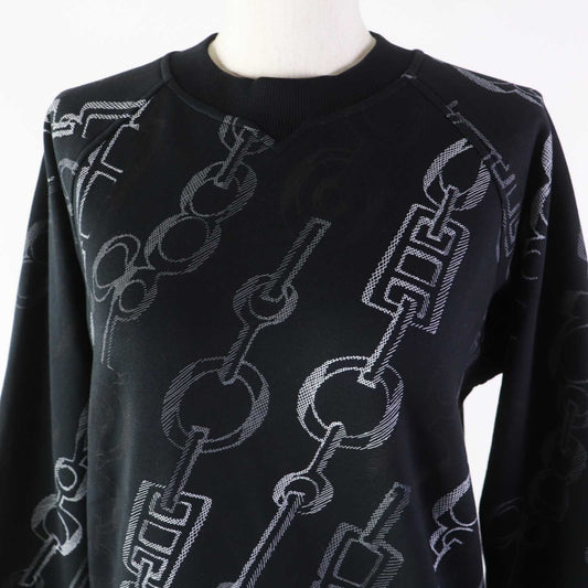 HERMES sweat 3H4625DE cotton black DO RE BOUCLES 34