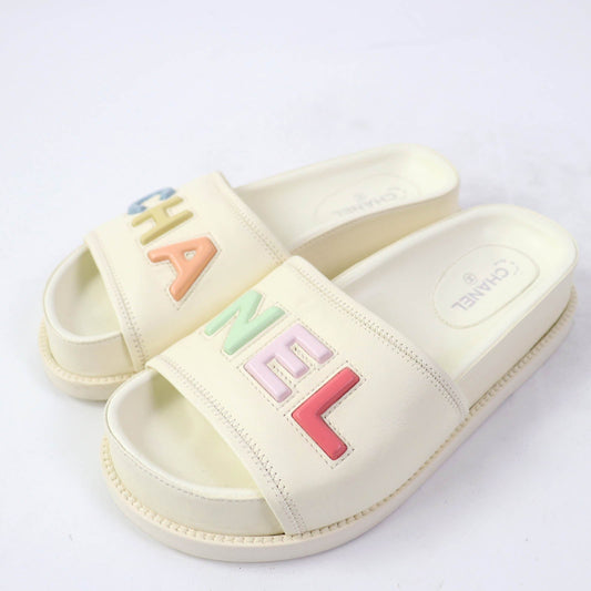 CHANEL Sandals G38933 Main: Leather Ivory Women 35
