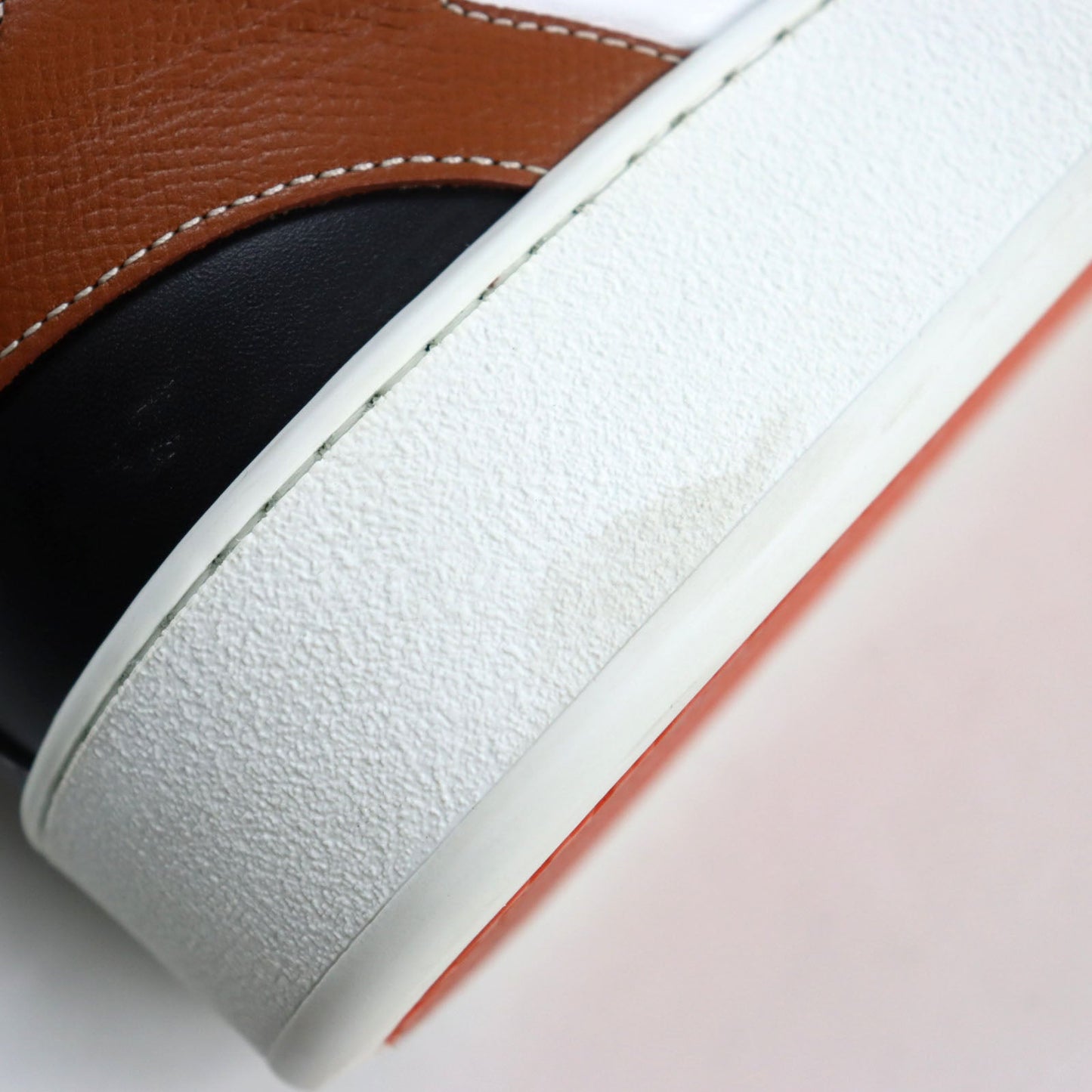 HERMES sneakers Main: Leather Brown white black free mens 39  d