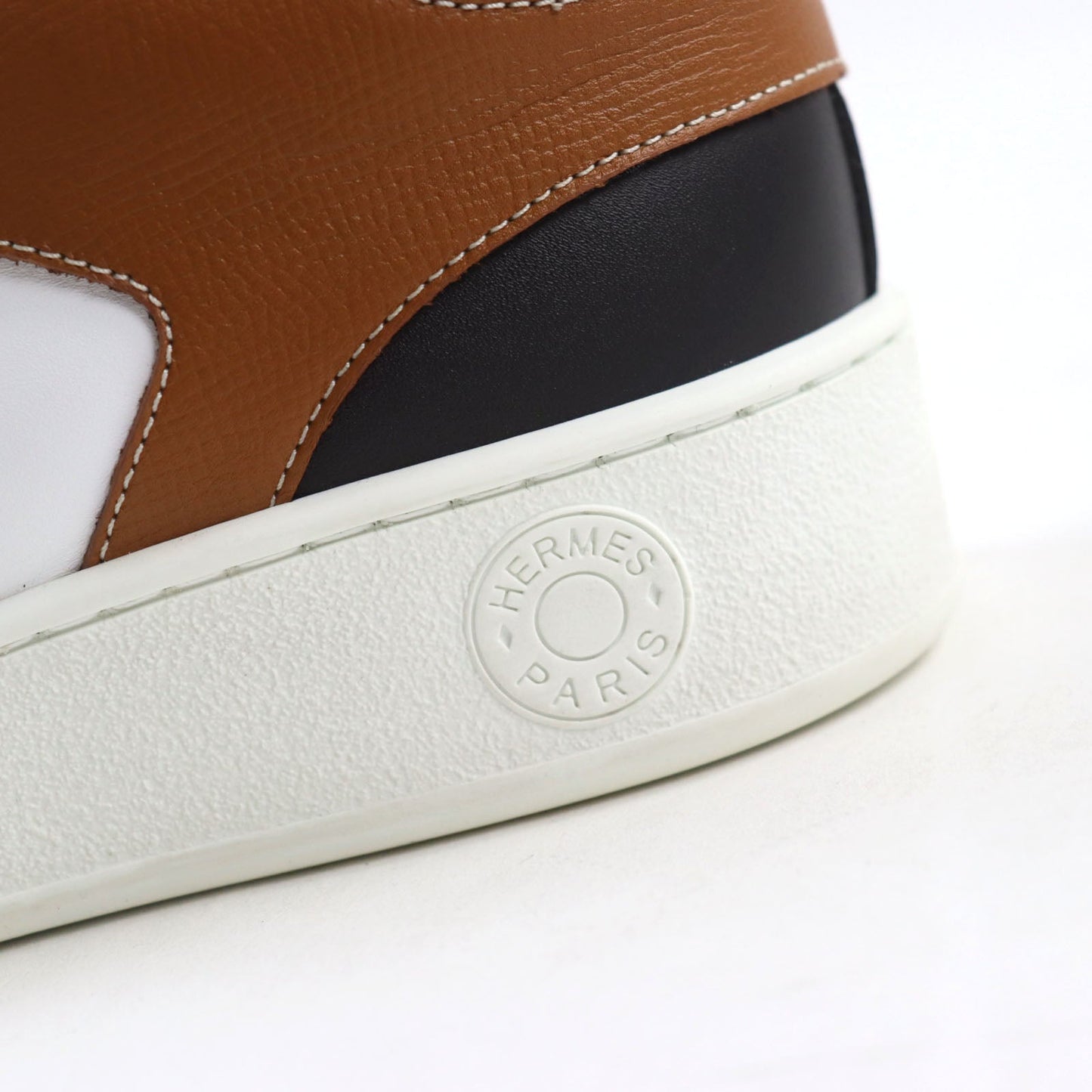 HERMES sneakers Main: Leather Brown white black free mens 39  d