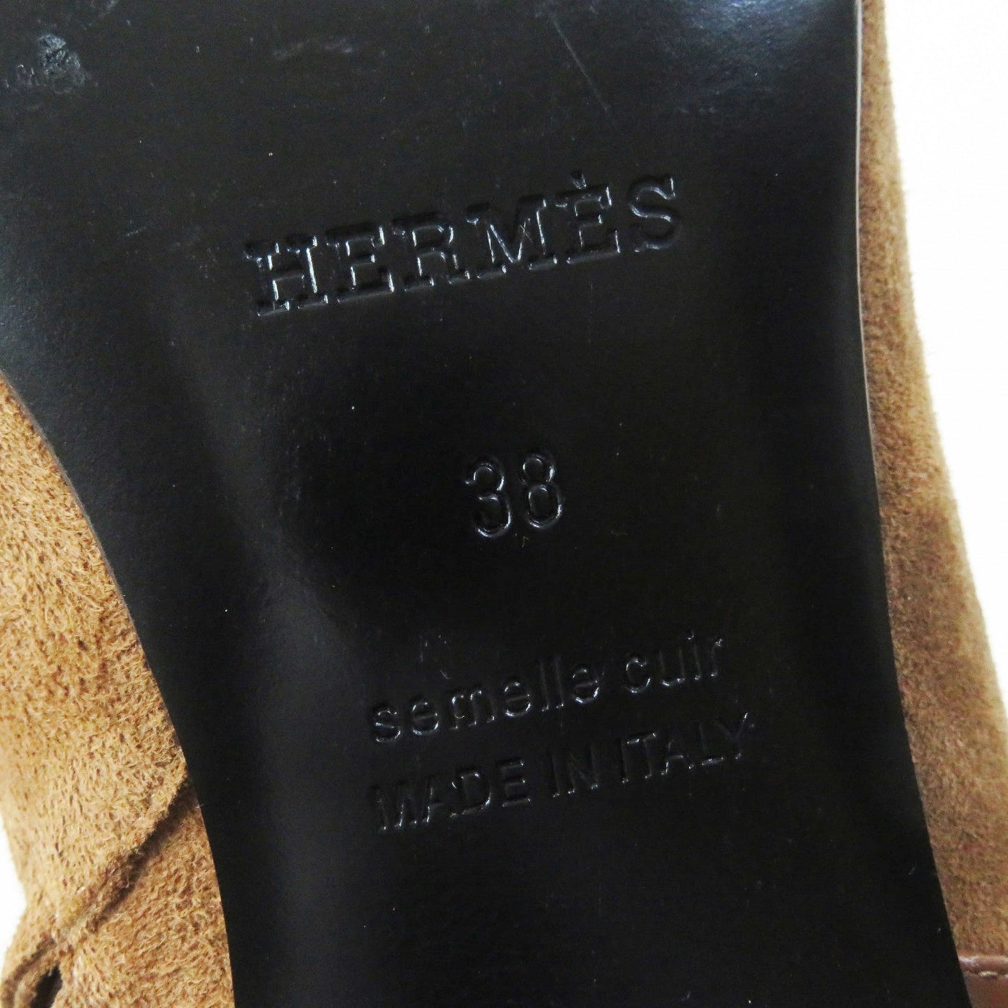 HERMES Ankle boots BL232082Z Main: suede, part: leather Brown Women 38  d