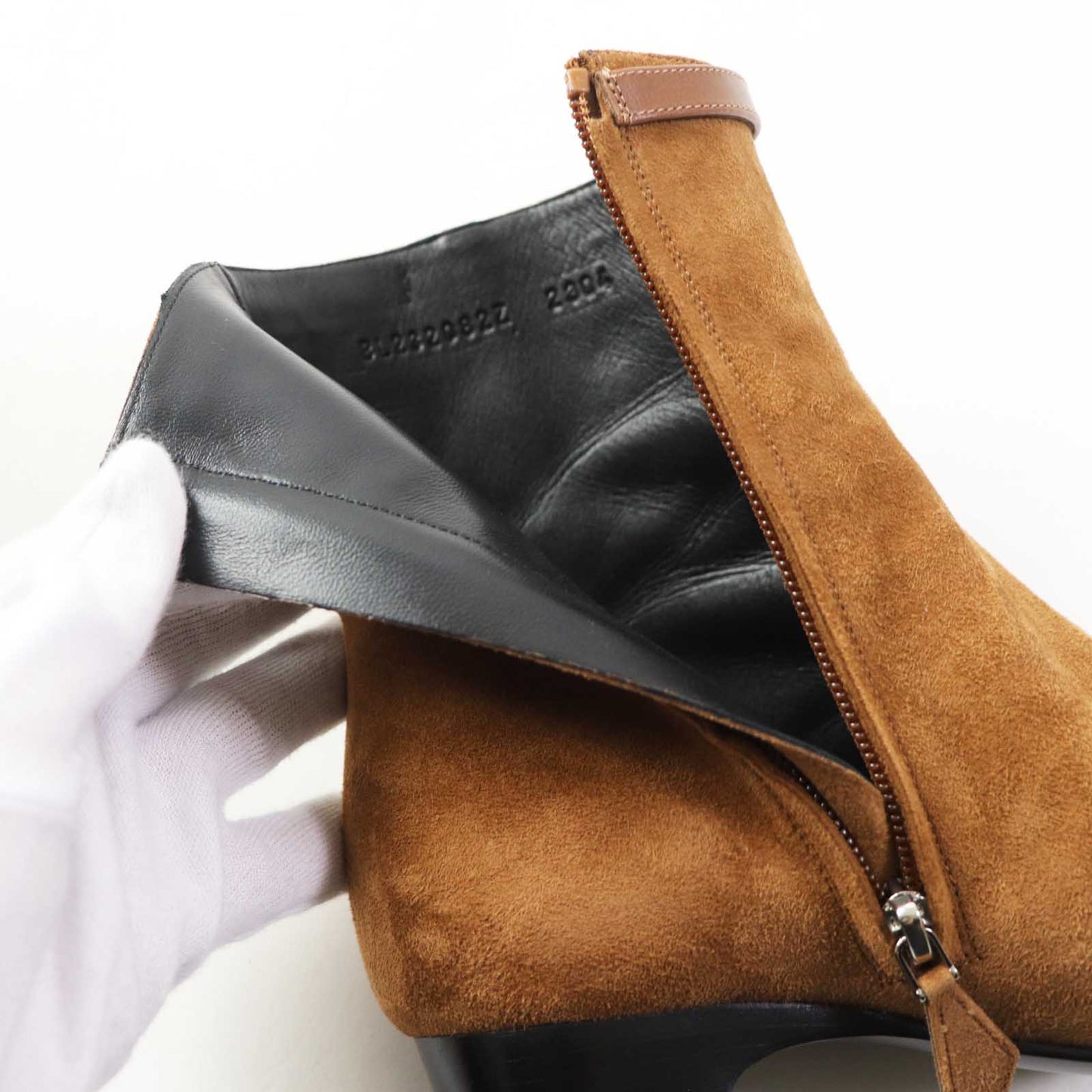 HERMES Ankle boots BL232082Z Main: suede, part: leather Brown Women 38  d