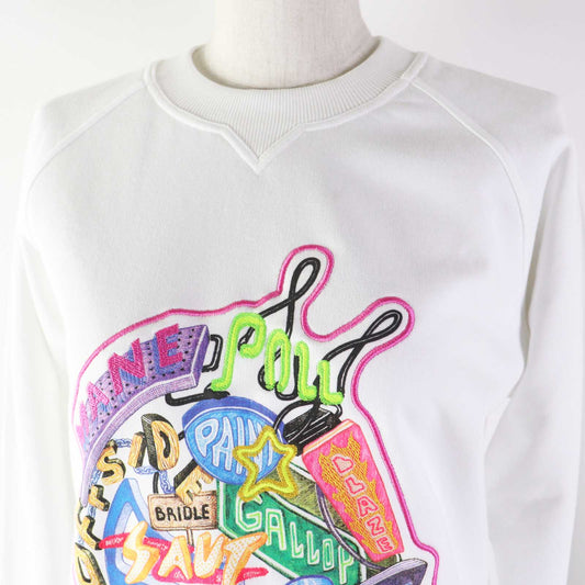 HERMES sweat 3E4626DA cotton white Chevaloscope 34