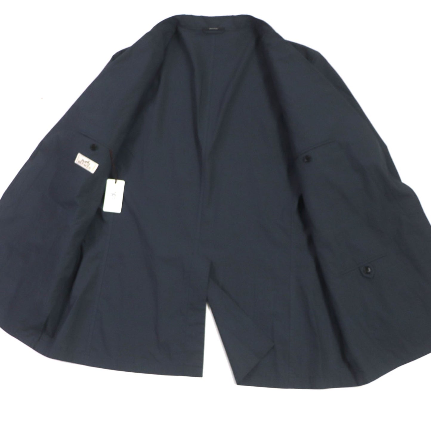HERMES tailored jacket 21-5257 Main: 100% cotton Navy mens 56  d