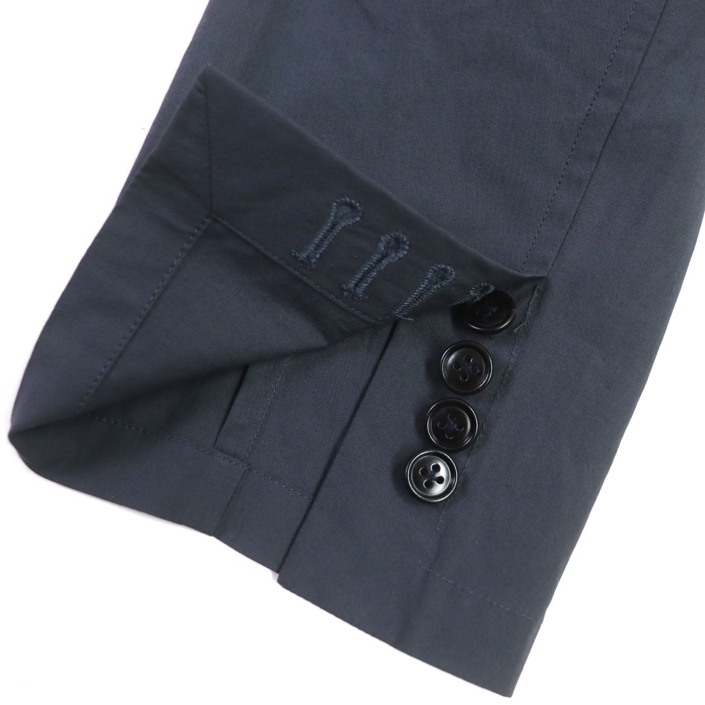 HERMES tailored jacket 21-5257 Main: 100% cotton Navy mens 56  d