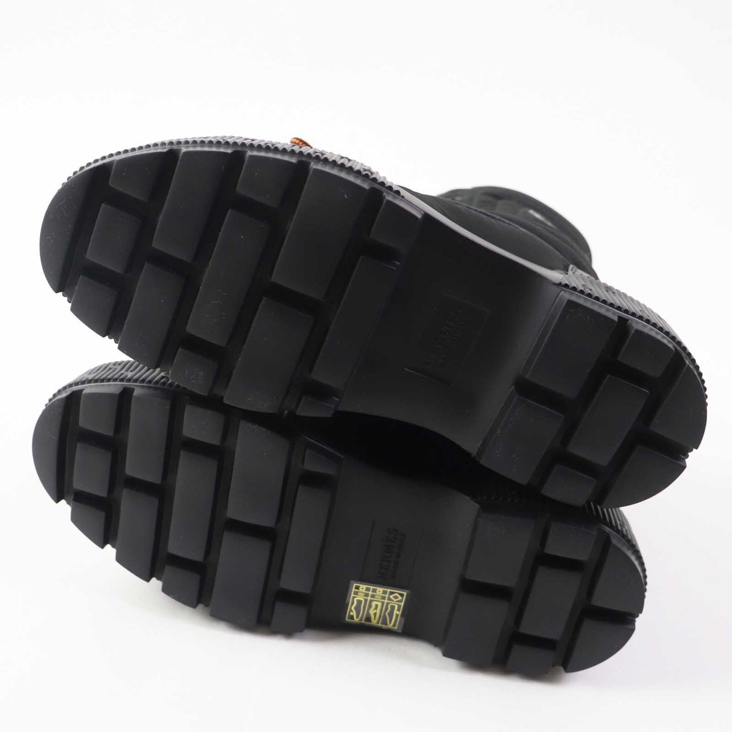 HERMES short boots Main: Leather, parachute fabric black Women 35  d