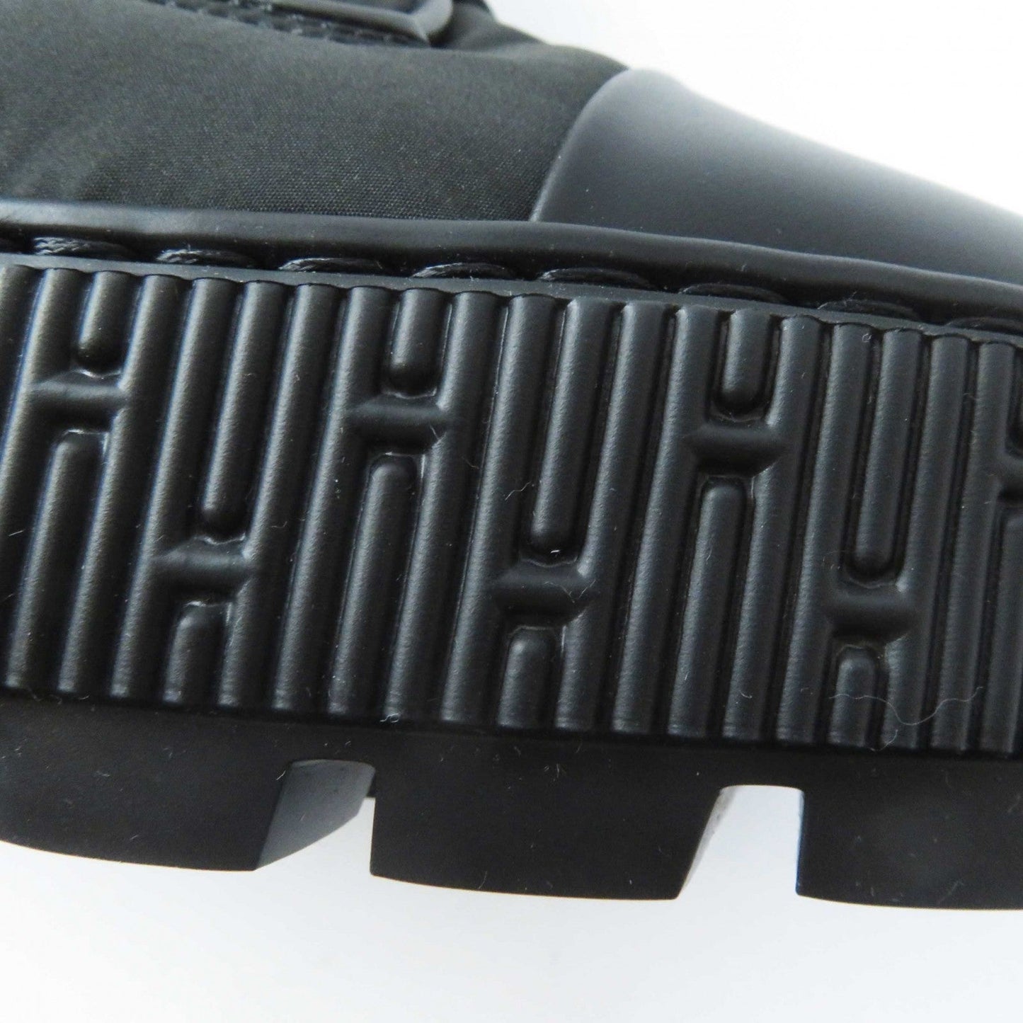 HERMES short boots Main: Leather, parachute fabric black Women 35  d