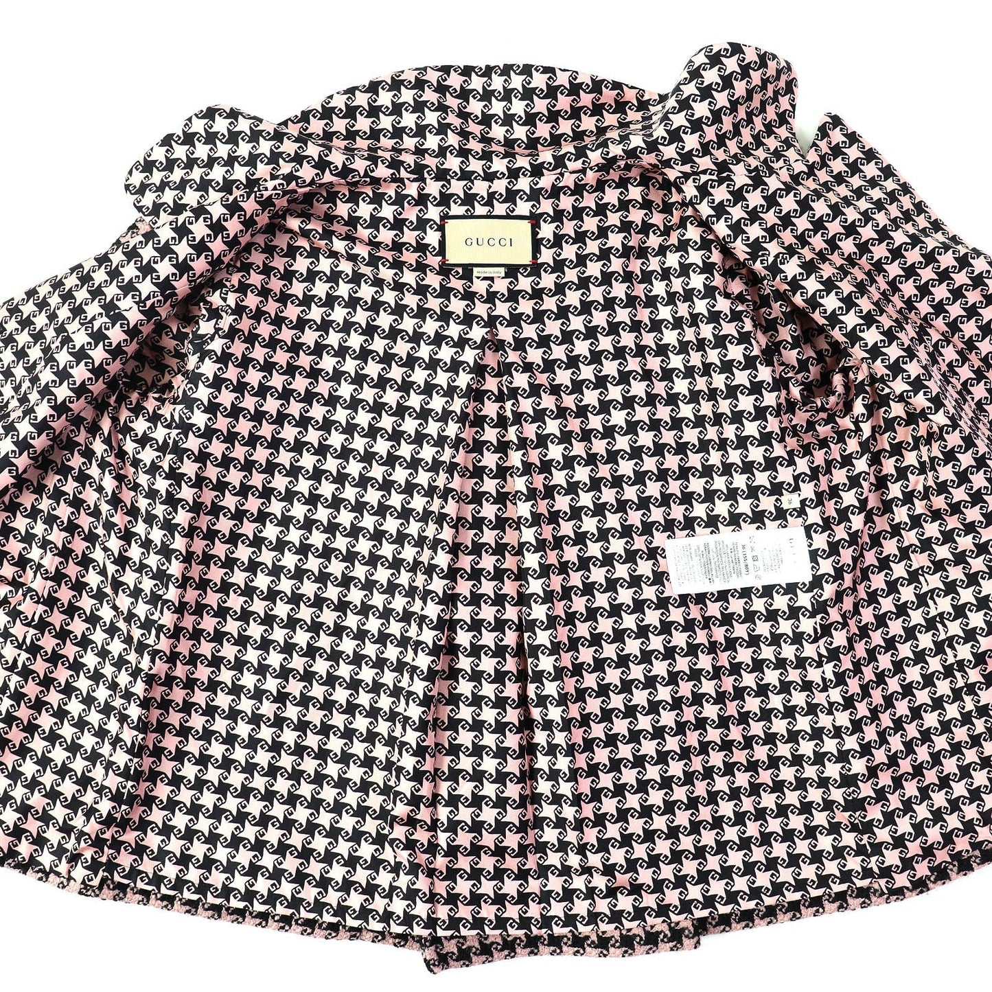 GUCCI Jacket 674323 ZAHXM Outer: 90% wool, Outer: 10% nylon, Lining: 100% silk Pink black Women 36