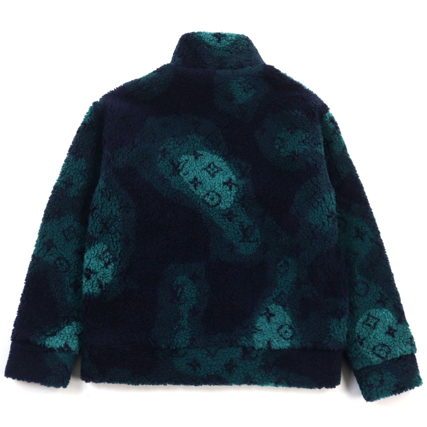 LOUIS VUITTON Blouson HOY15W Outer: 86% polyester, Outer: 14% wool, Lining: 100% cotton Green Navy Camouflage Pattern mens M  d