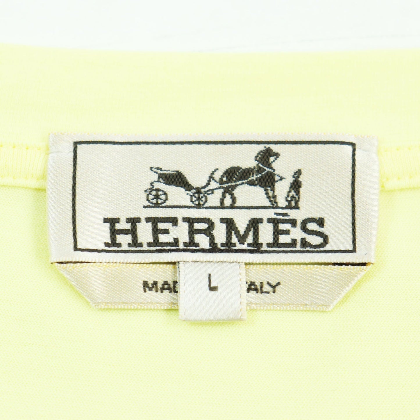 HERMES Short sleeve T-shirt cotton yellow L