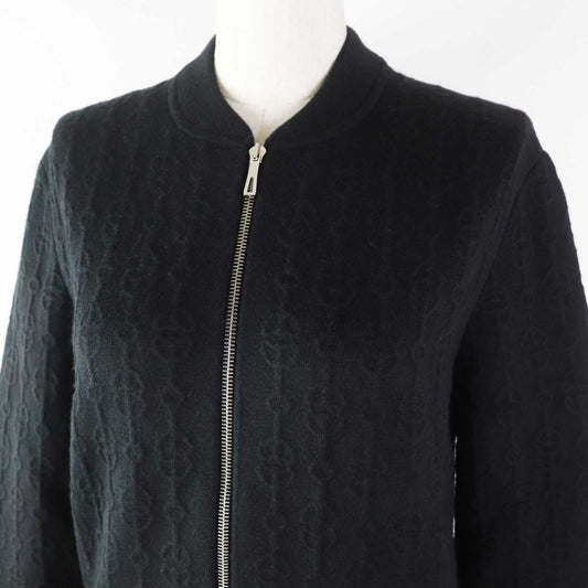 HERMES cardigan 2E2201D3 cashmere black Crickets 38