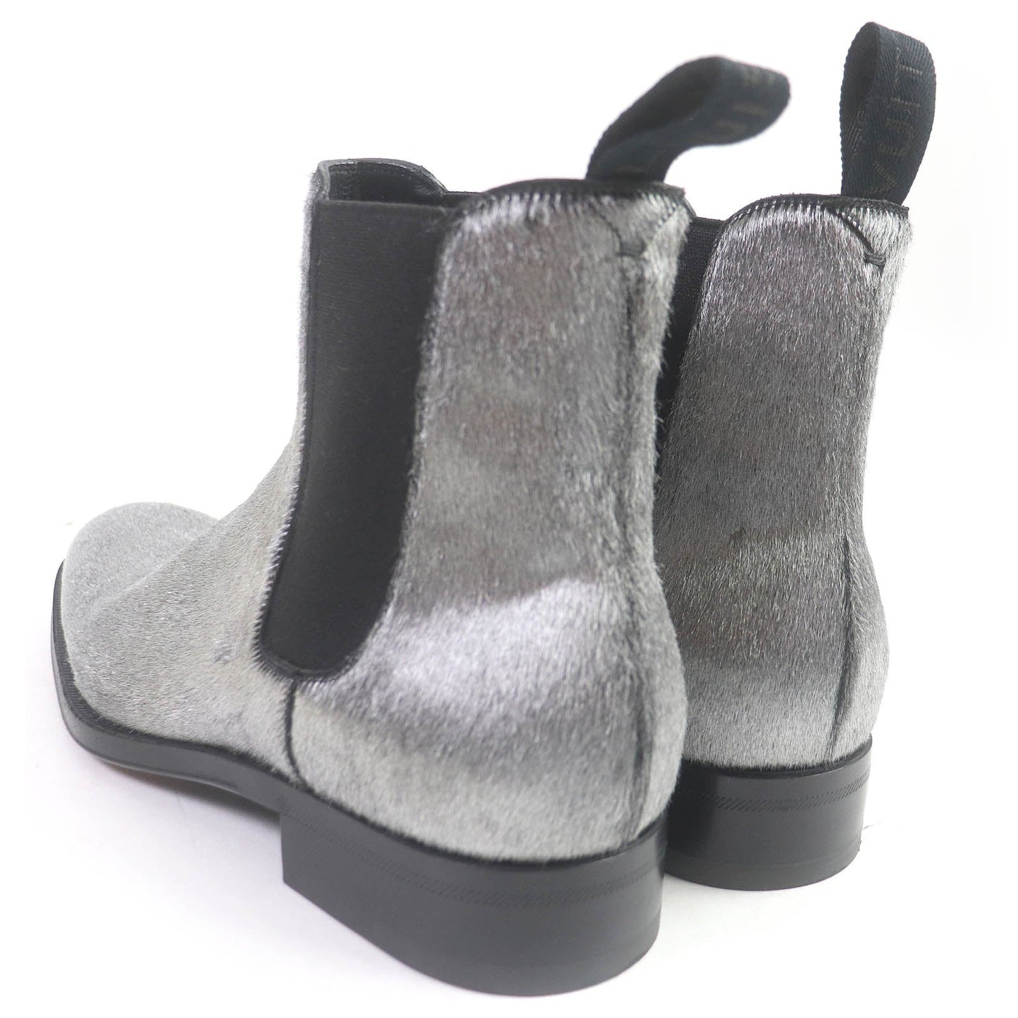 LOUIS VUITTON Ankle boots Main: Leather, Harako fur Silver mens 7.5  d