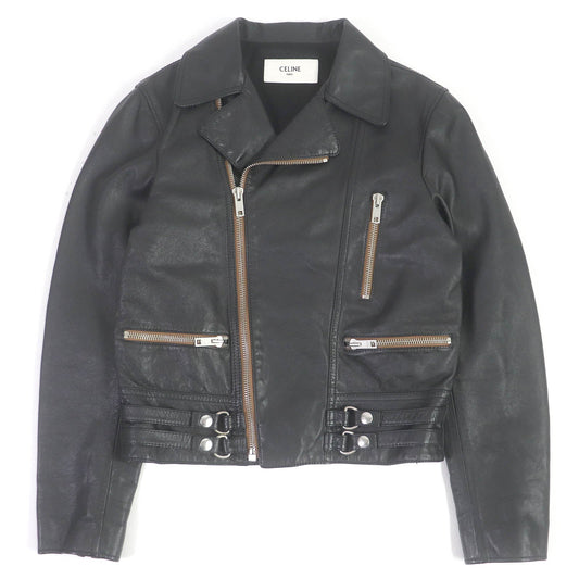 CELINE Riders jacket 2E467297D Main: Leather, Lining: 70% Cupra, Lining: 30% Cotton black mens 44