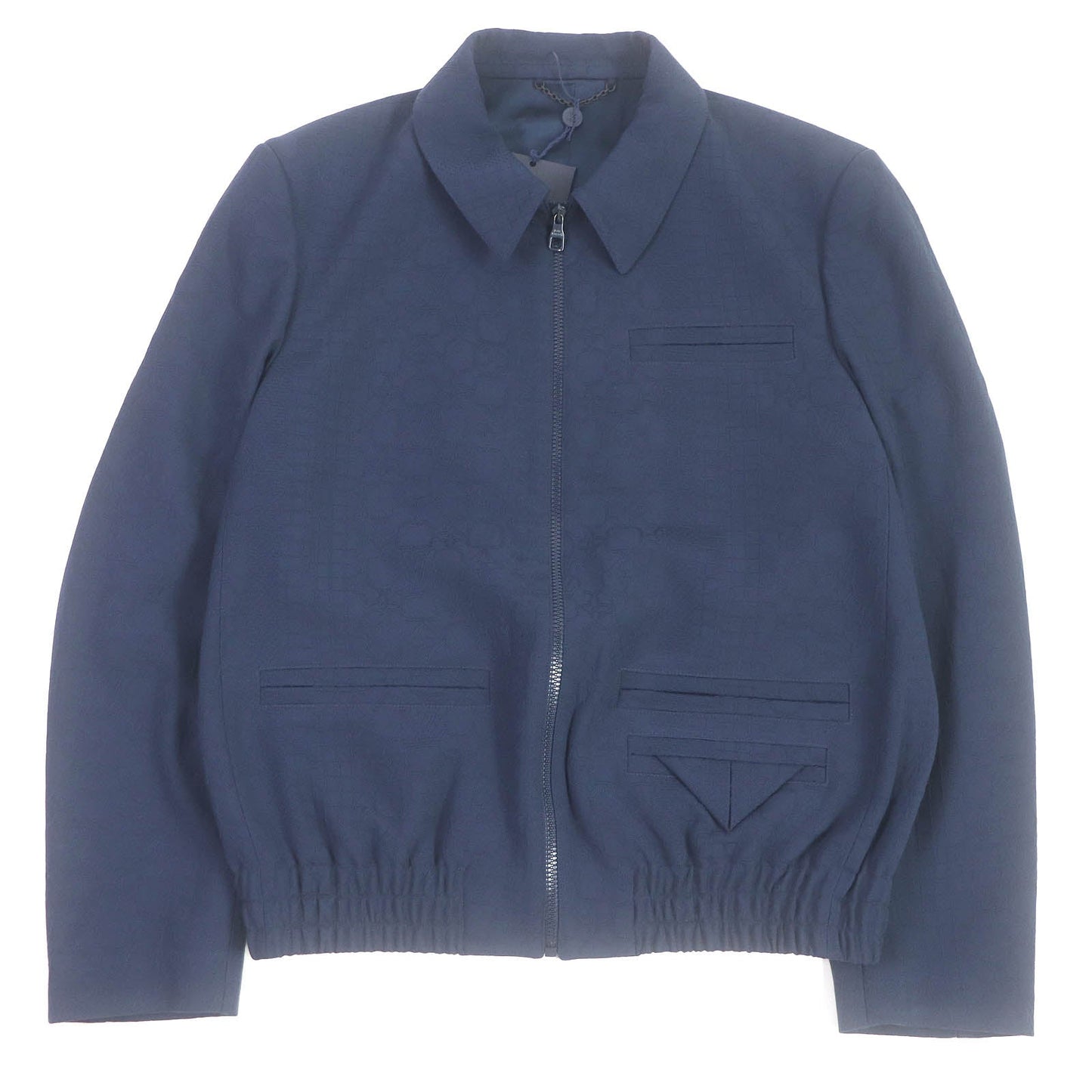 LOUIS VUITTON Blouson Outer: 100% wool, Lining: 35% acetate, Lining: 31% rayon, Lining: 24% cupra, Lining: 10% cotton Navy mens 50  d
